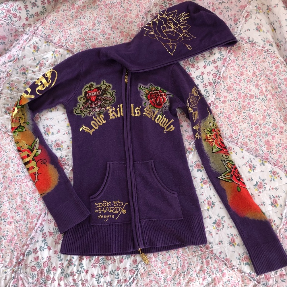 vintage ed hardy hoodie